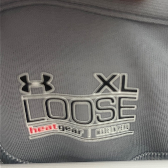 Men's Under Armour Loose Heat Gear Sz XL Polo Shirt Short Sleeve Striped - Picture 7 of 14